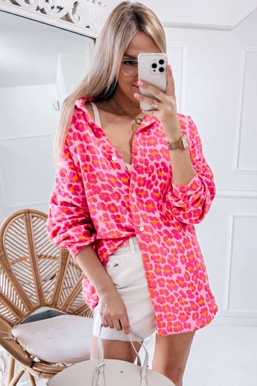 The Wild Ember Leopard Cotton Shirt