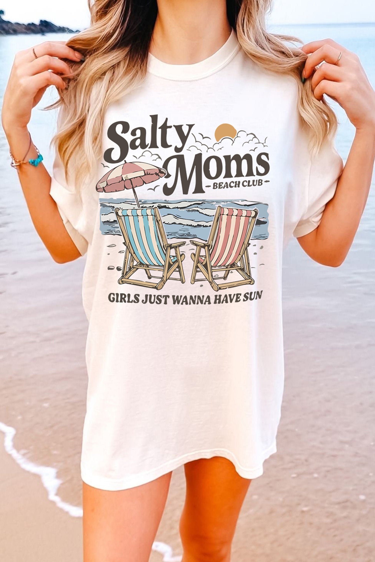 The Salty Moms Cotton Beach Tunic Tee