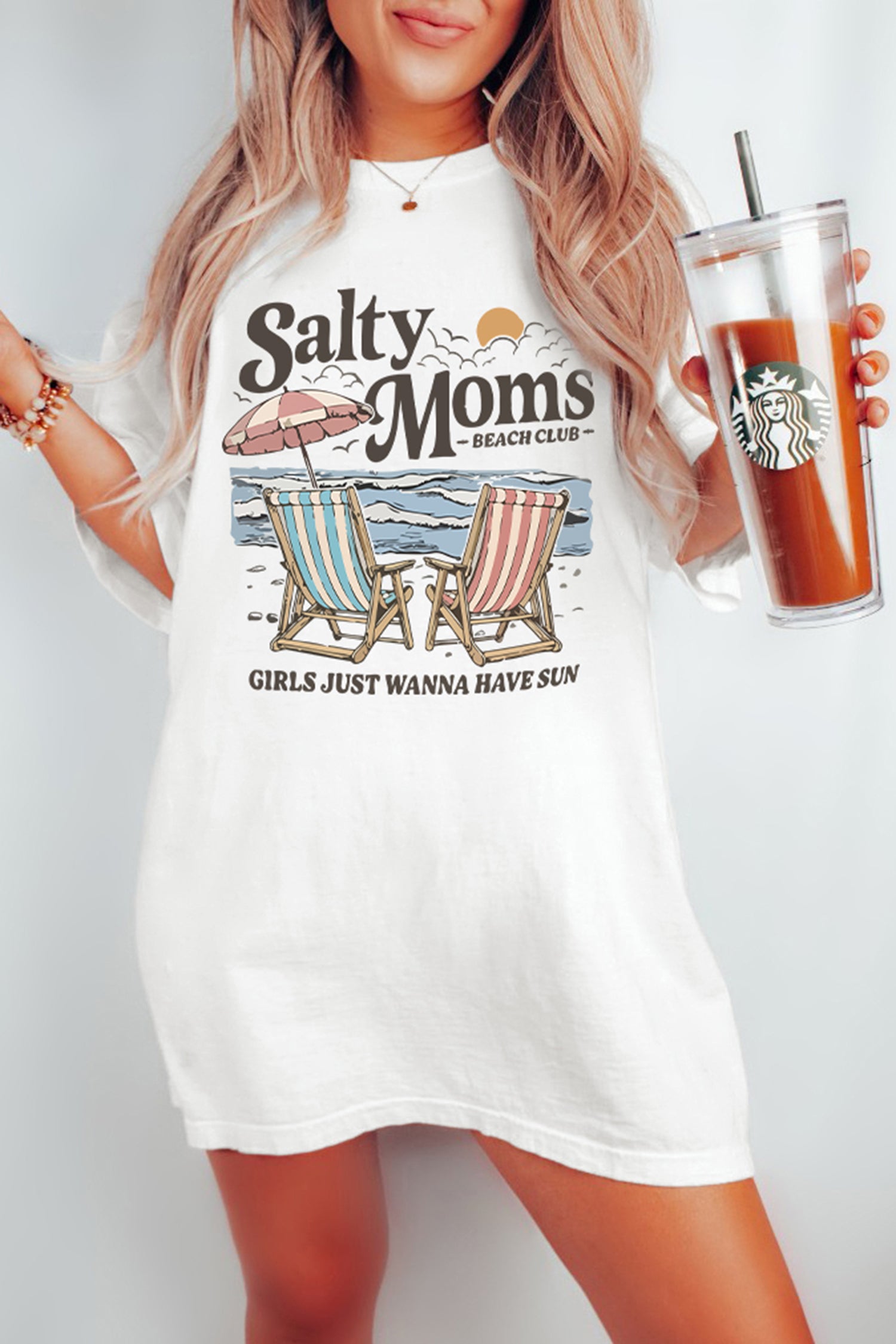 The Salty Moms Cotton Beach Tunic Tee