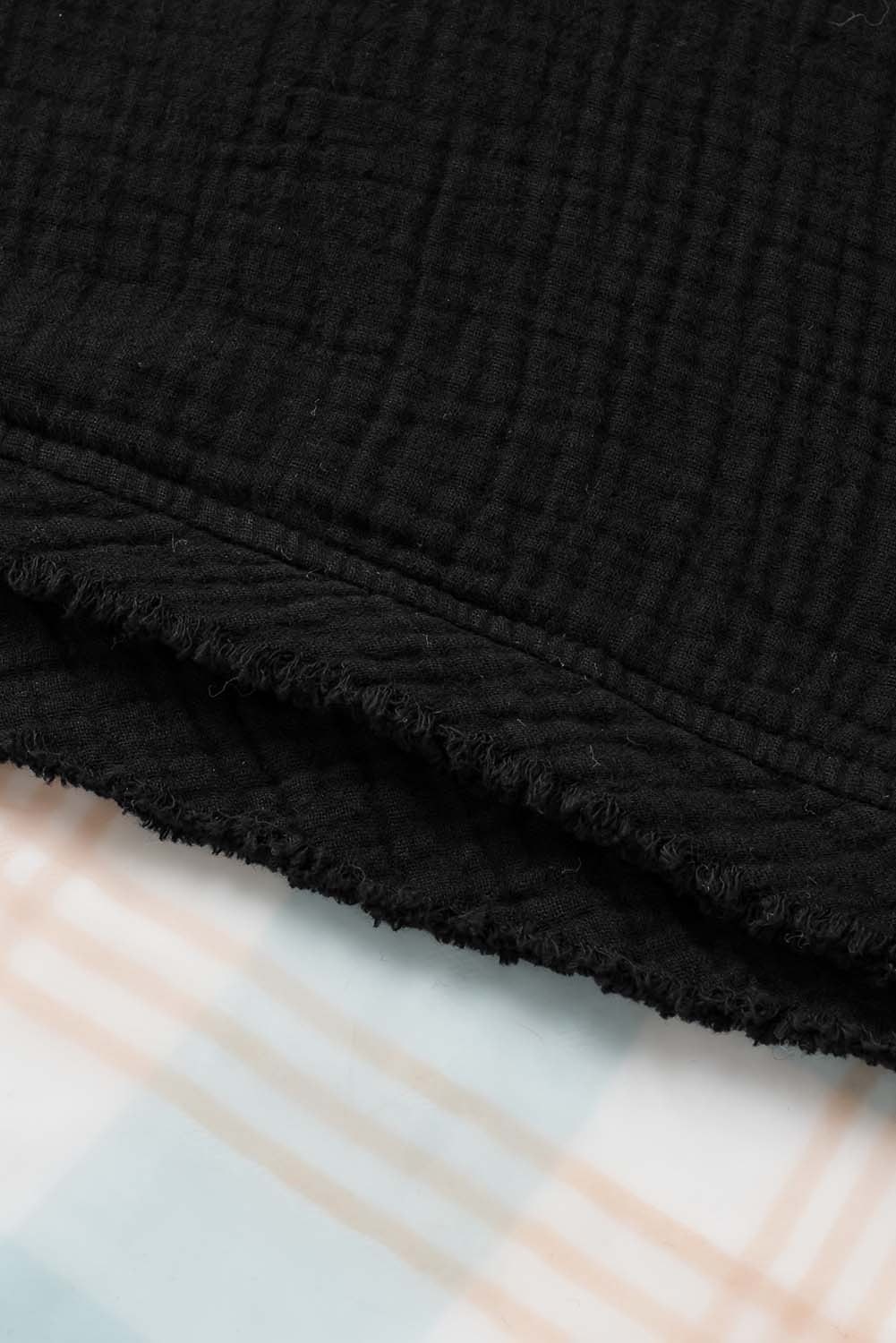 The Noir Fringe Batwing Blouse