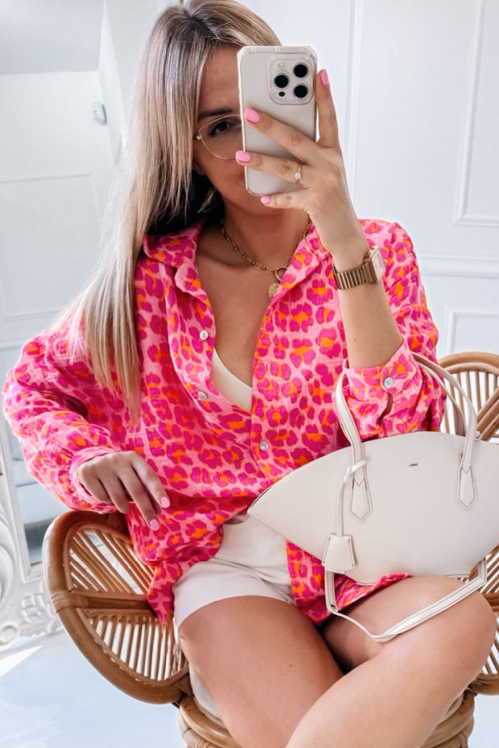 The Wild Ember Leopard Cotton Shirt