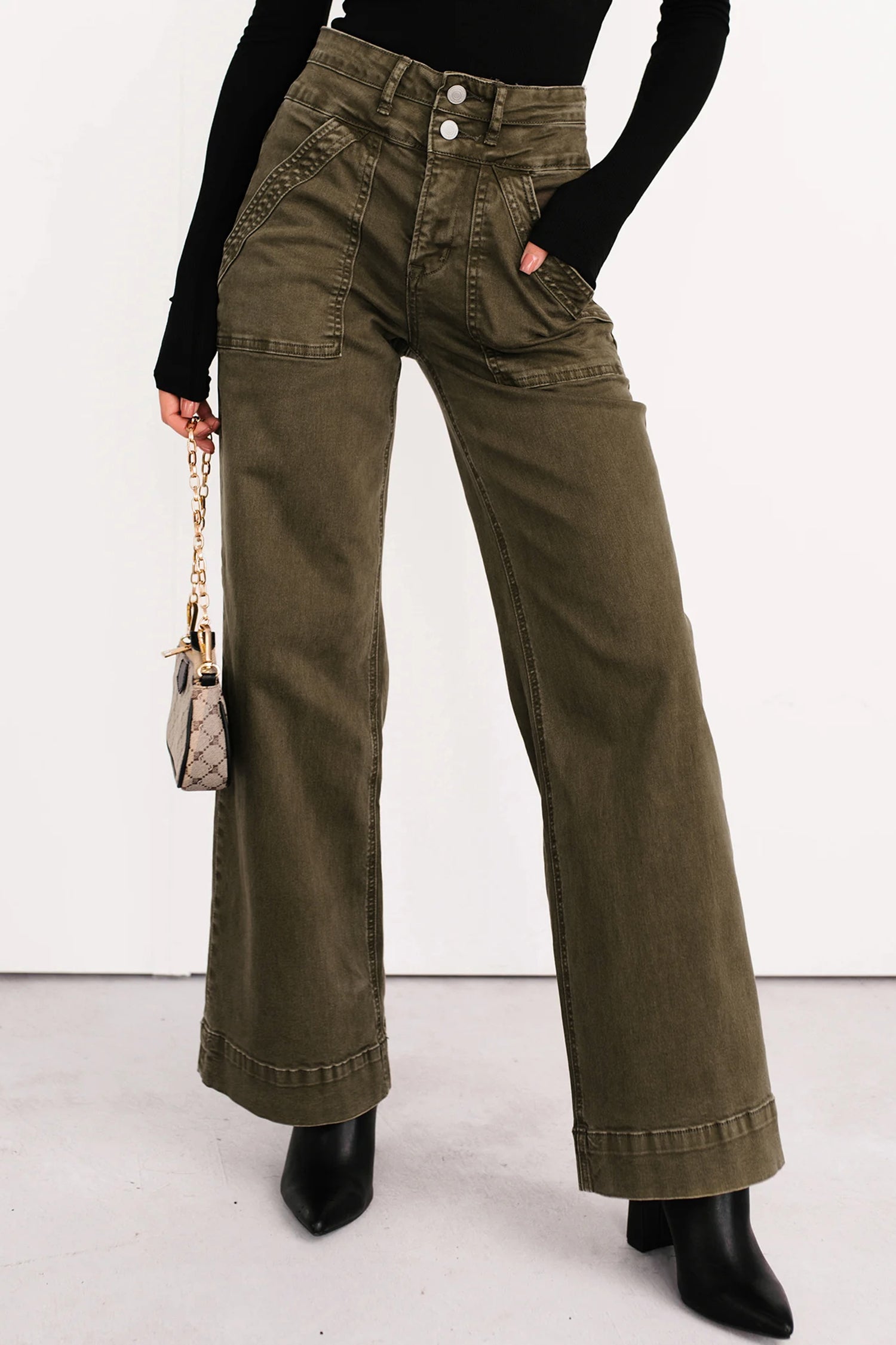 The Jungle Double‑Waist Straight Jean