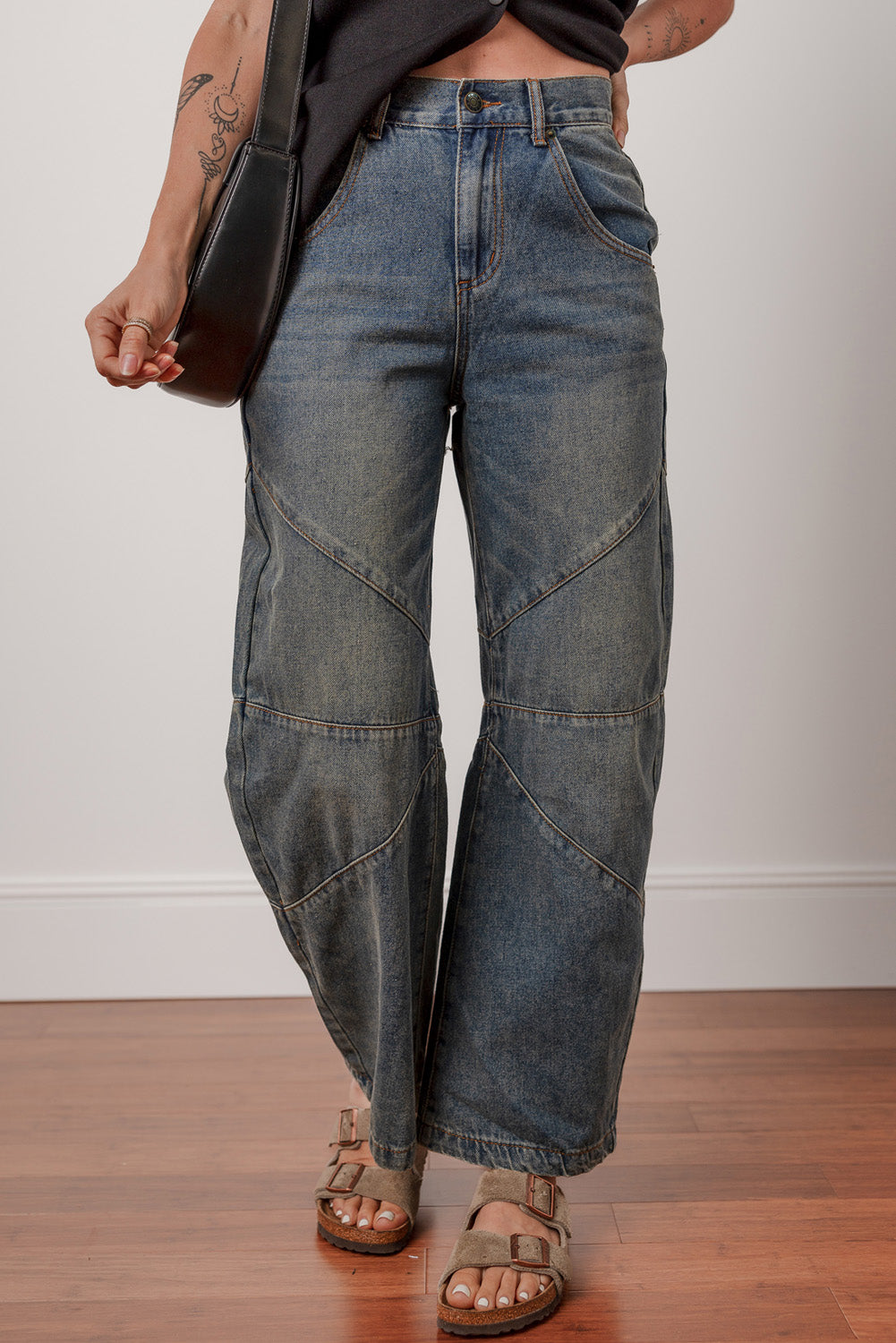 The Sail Stitch Barrel‑Leg Jean