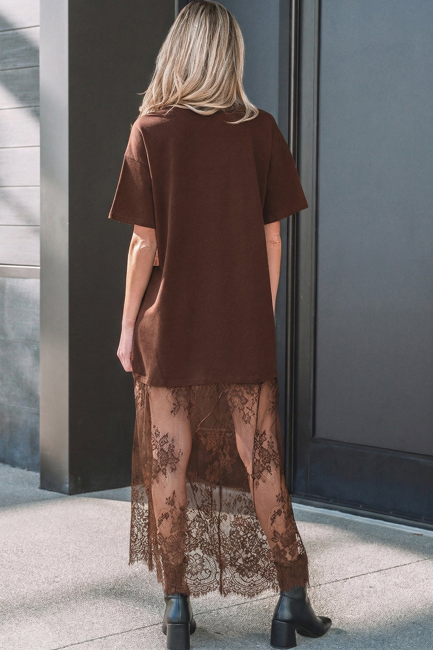 The Scarlet Patchwork Maxi Tee Dress