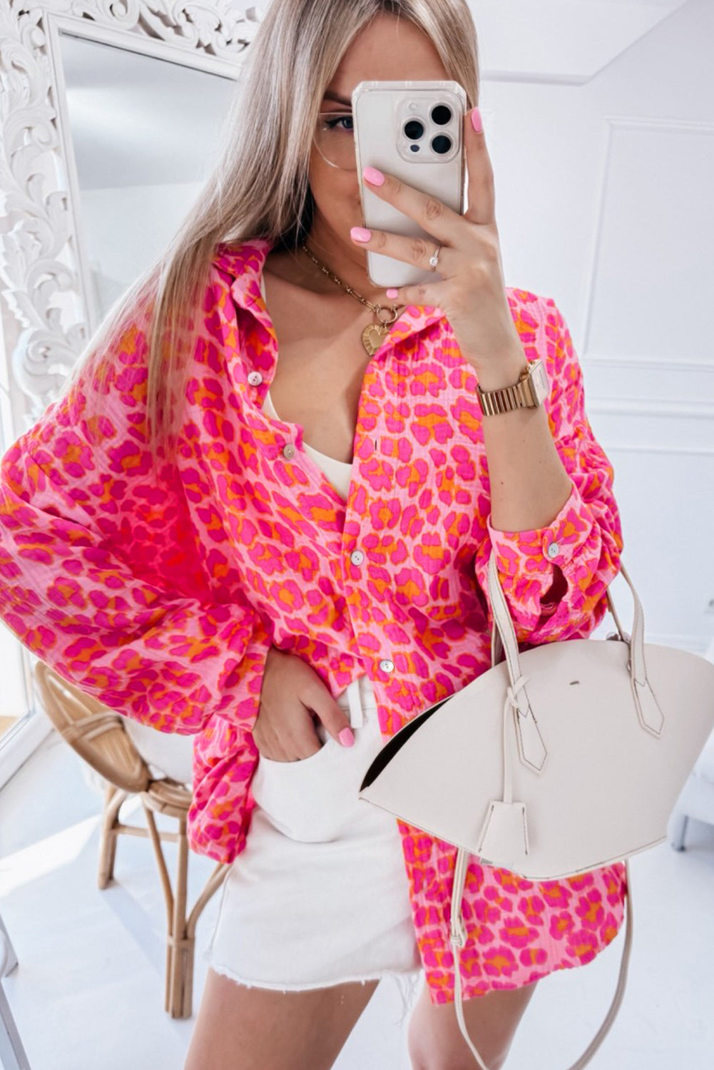 The Wild Ember Leopard Cotton Shirt