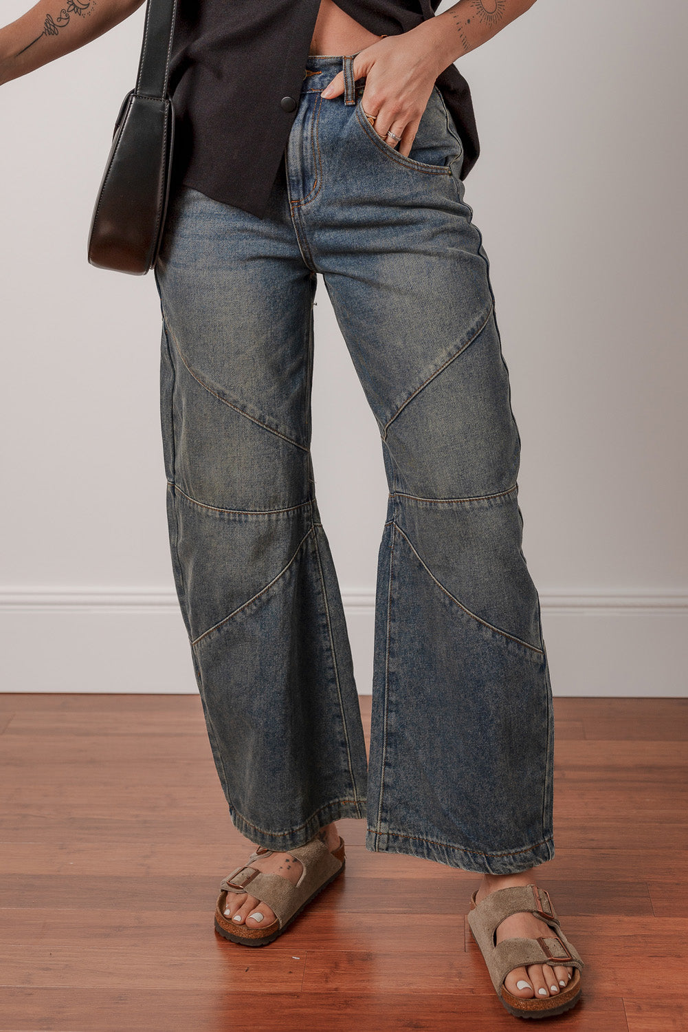 The Sail Stitch Barrel‑Leg Jean