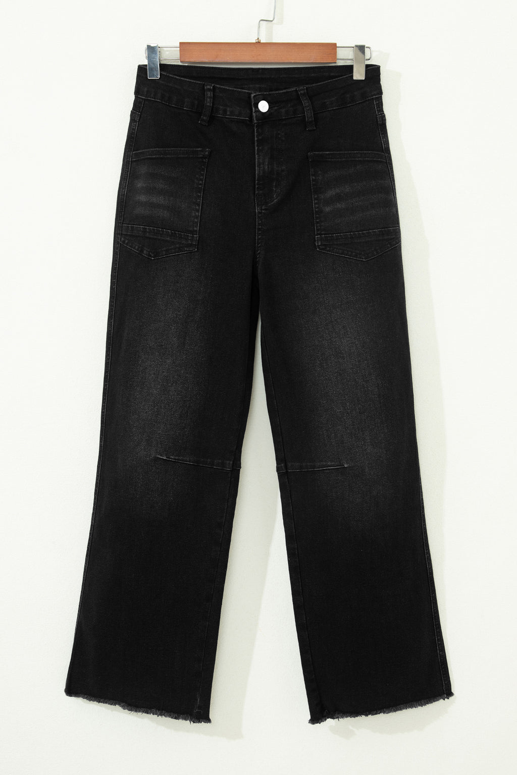 The Charcoal Fray Crop Straight Jean