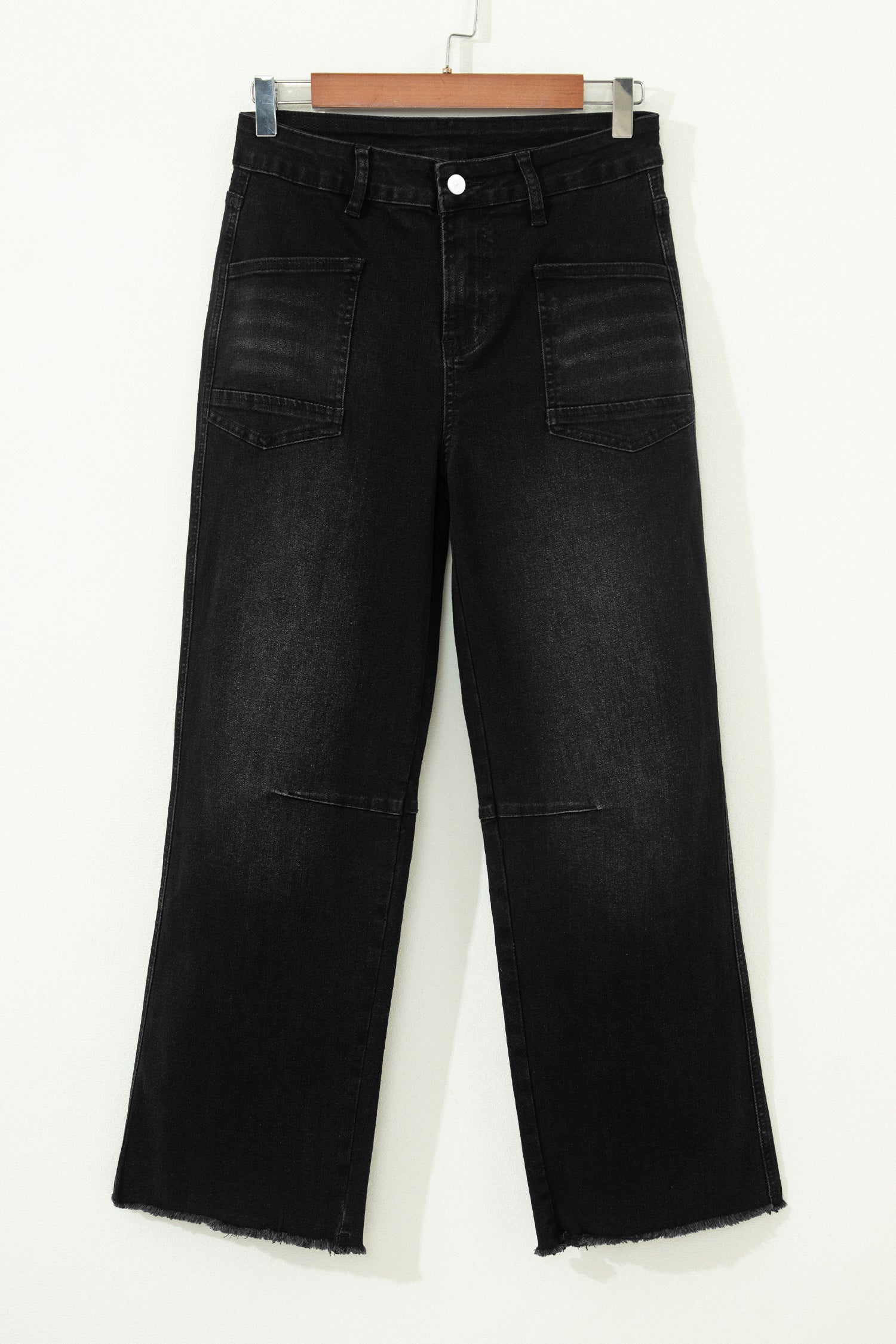 The Charcoal Fray Crop Straight Jean