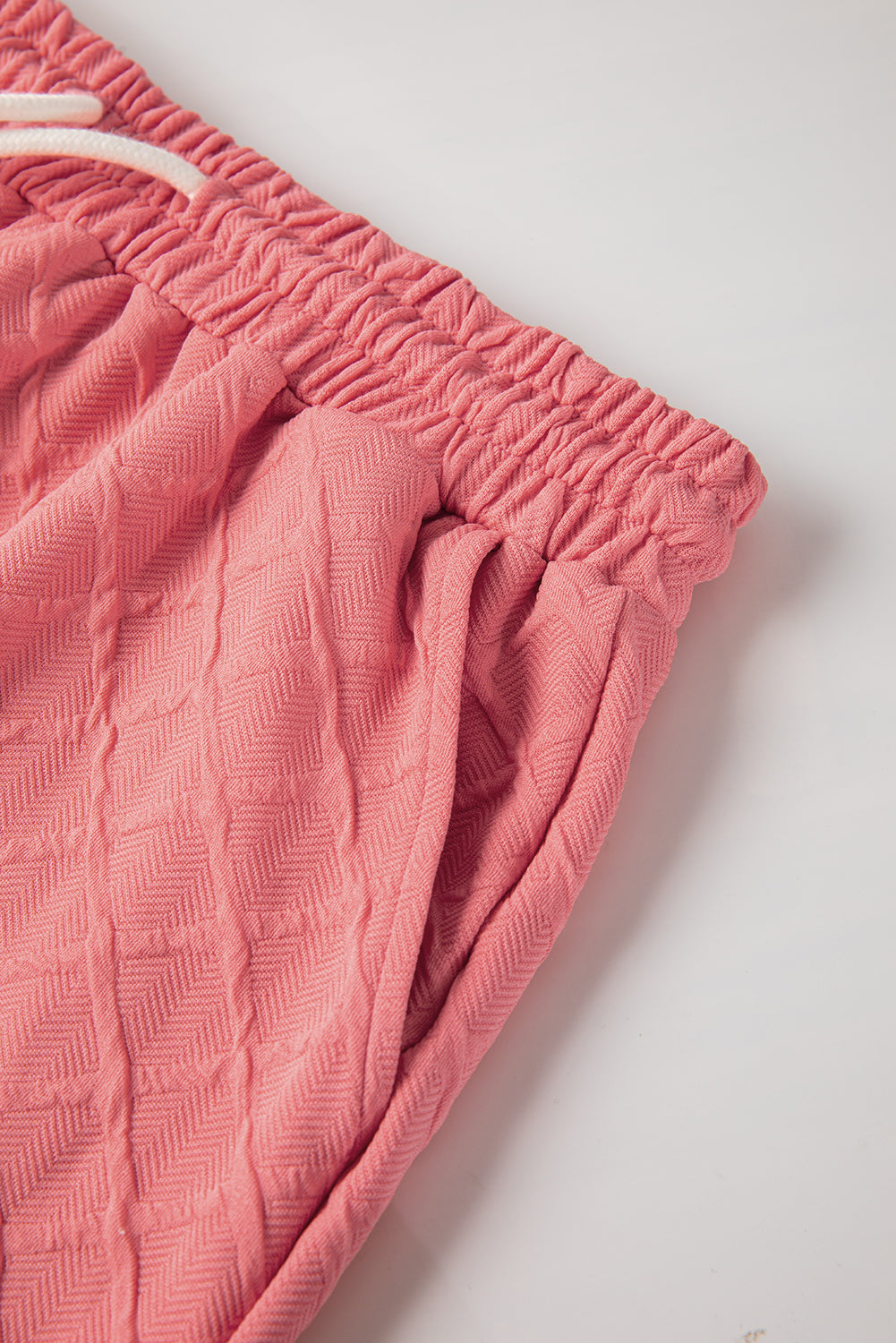 Pale Chestnut Rhombus Texture Shorts Set