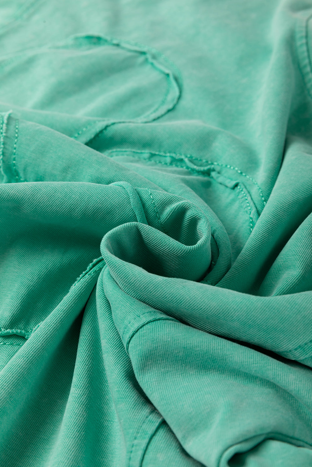 The Meadow Patchwork Mineral‑Wash Mini Dress